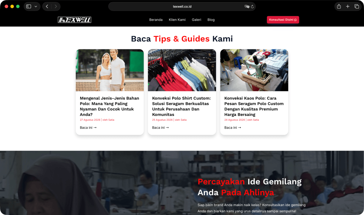 Texwell Karuniamakmur — SEO Management