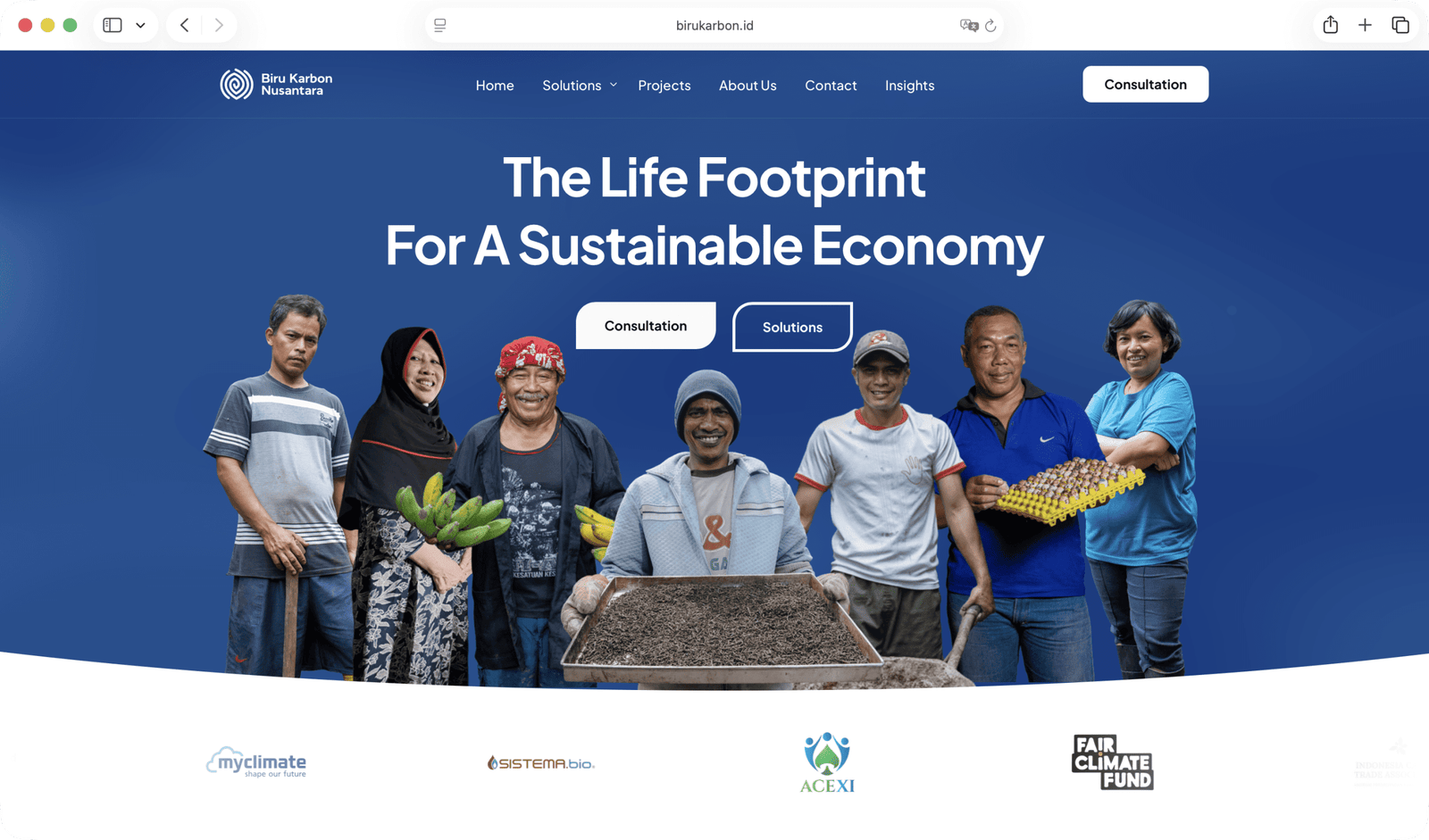 Biru Karbon Nusantara Web Page Design